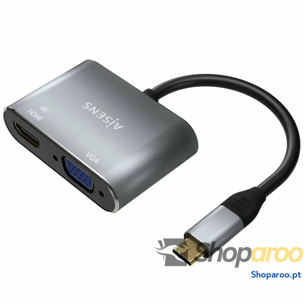 Adaptador HDMI para VGA Aisens A109-0627 Cinzento 15 cm