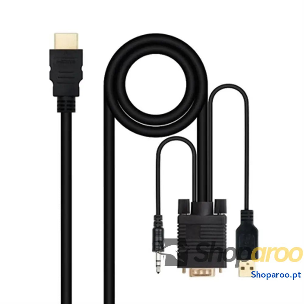 Adaptador HDMI para VGA com Áudio NANOCABLE 10.15.4350 1,8 m Preto