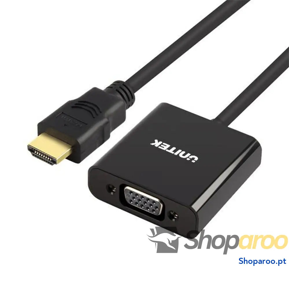 Adaptador HDMI para VGA com Áudio Unitek Y-6333 Preto