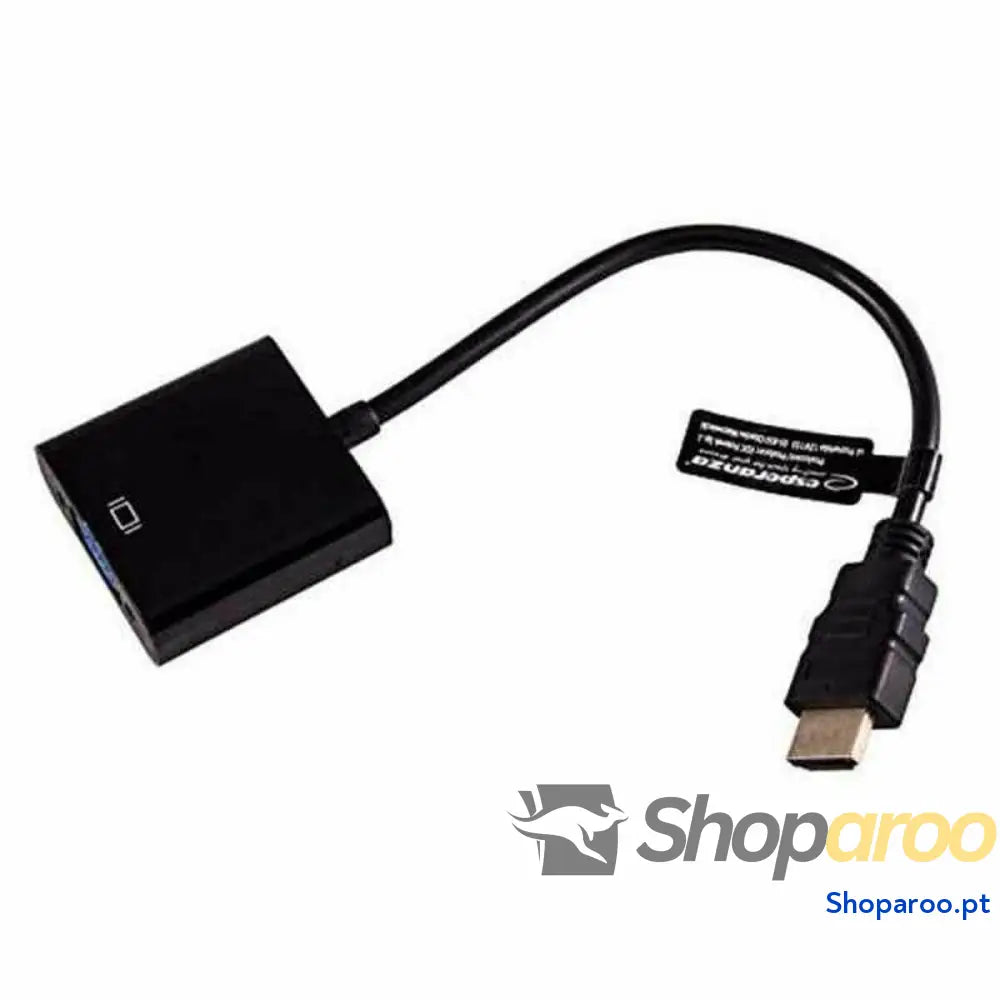 Adaptador HDMI para VGA GEMBIRD S0223205 1080 px 60 Hz Preto 15 cm