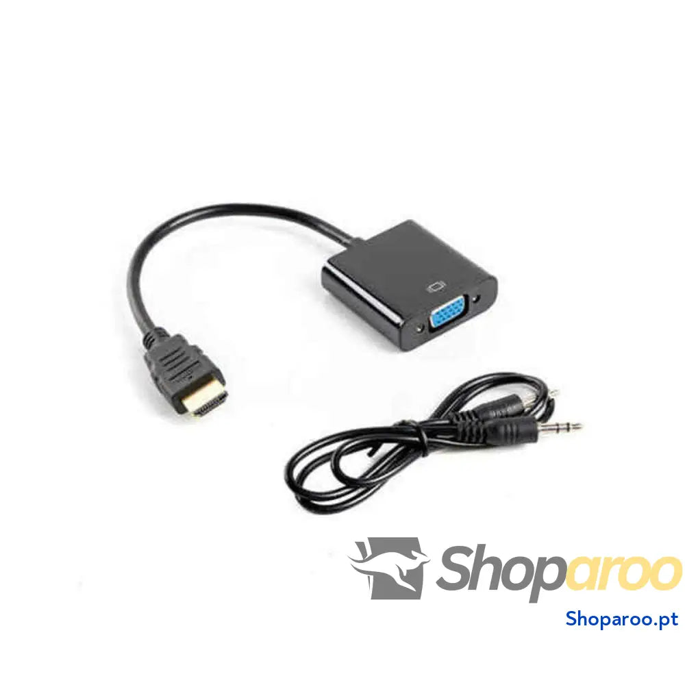 Adaptador HDMI para VGA Lanberg AD-0017-BK Preto