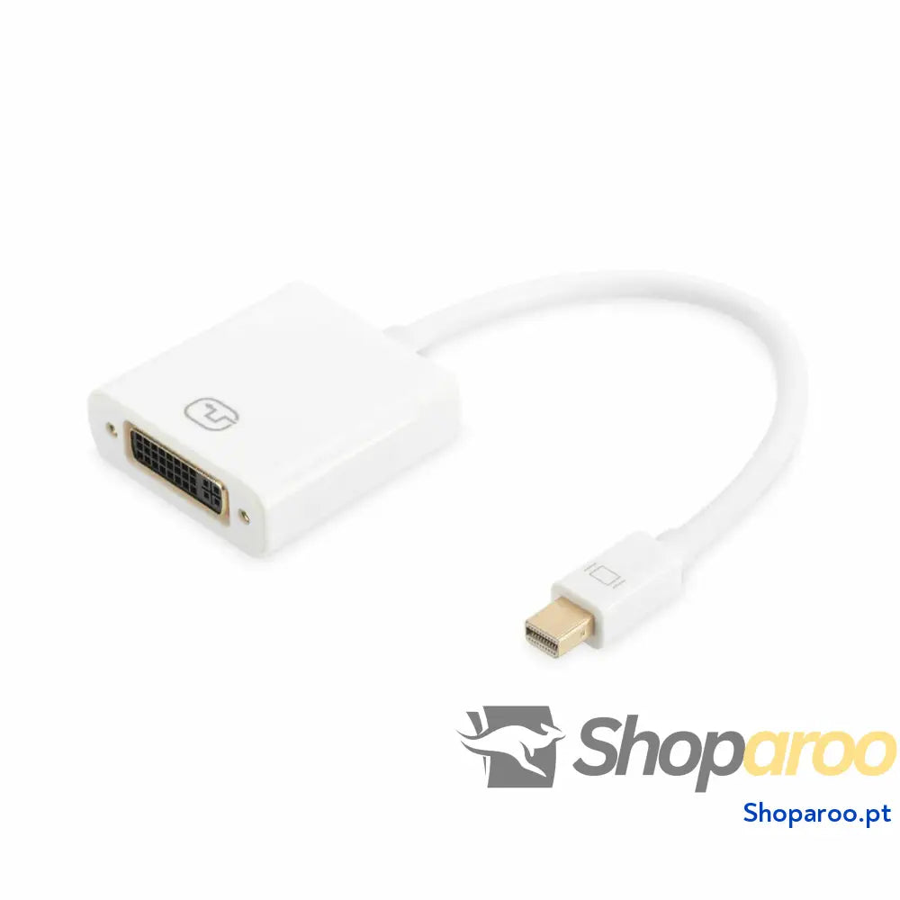 Adaptador Mini DisplayPort para DVI Digitus AK-340406-001-W Branco Preto
