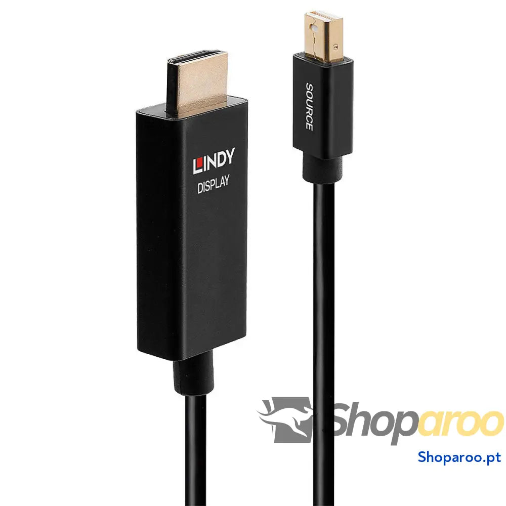 Adaptador Mini DisplayPort para HDMI LINDY 40920 Preto 50 cm