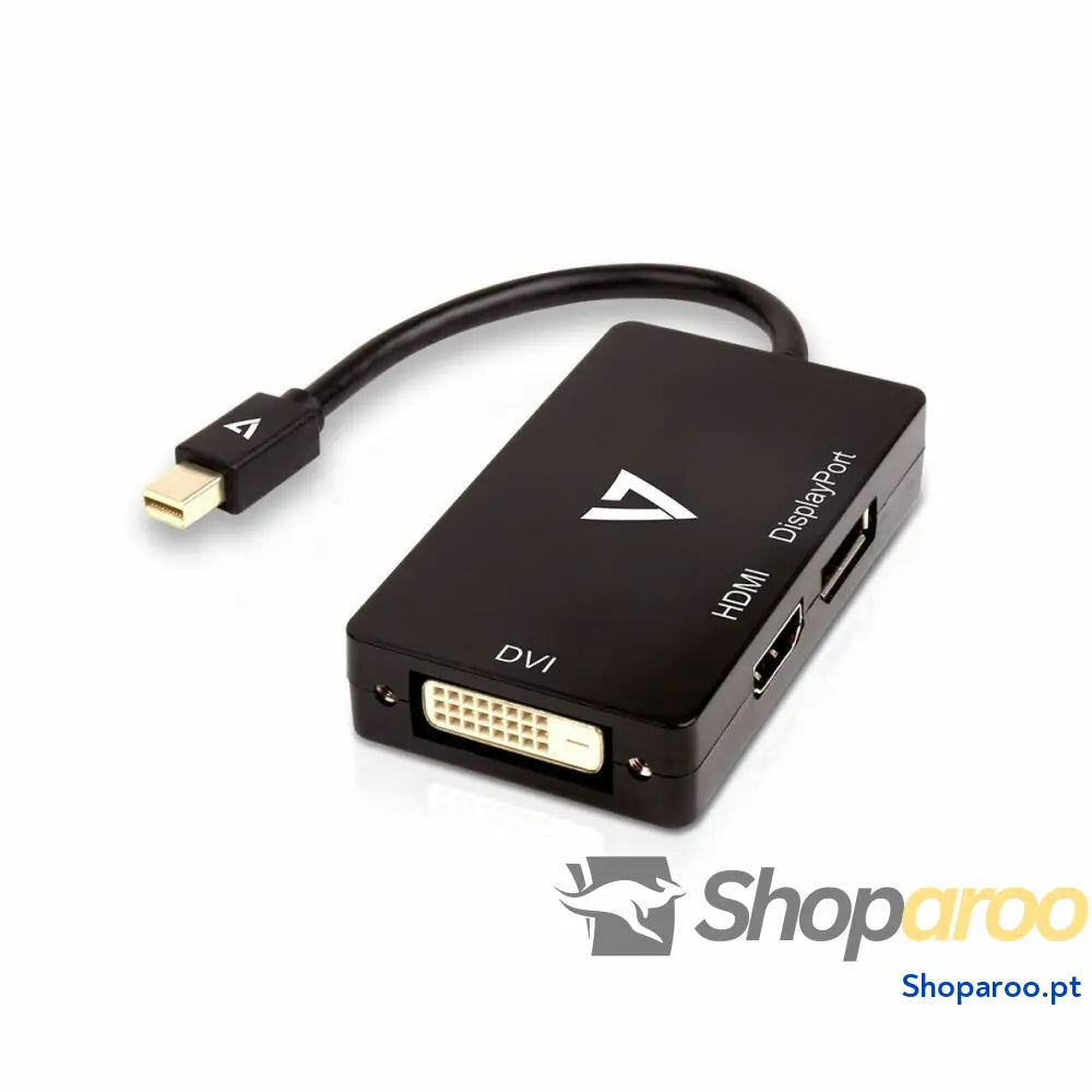 Adaptador Mini DisplayPort para VGA/DVI/HDMI V7 V7MDP-DPDVIHDMI-1N Preto