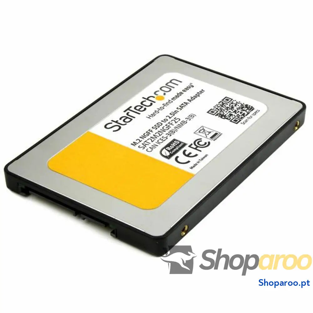 Adaptador SATA Startech SAT2M2NGFF25 Preto 2,5" SSD M.2 SATA III 2.5"