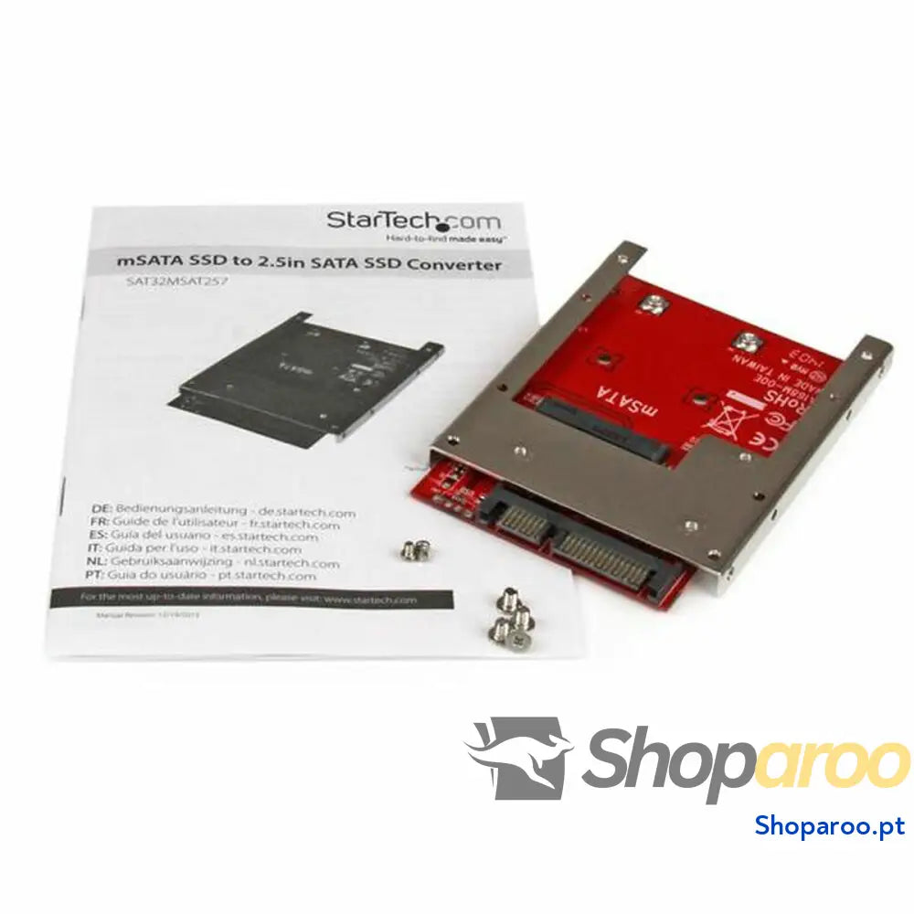 Adaptador SSD Startech SAT32MSAT257 Vermelho Prateado SSD mSATA