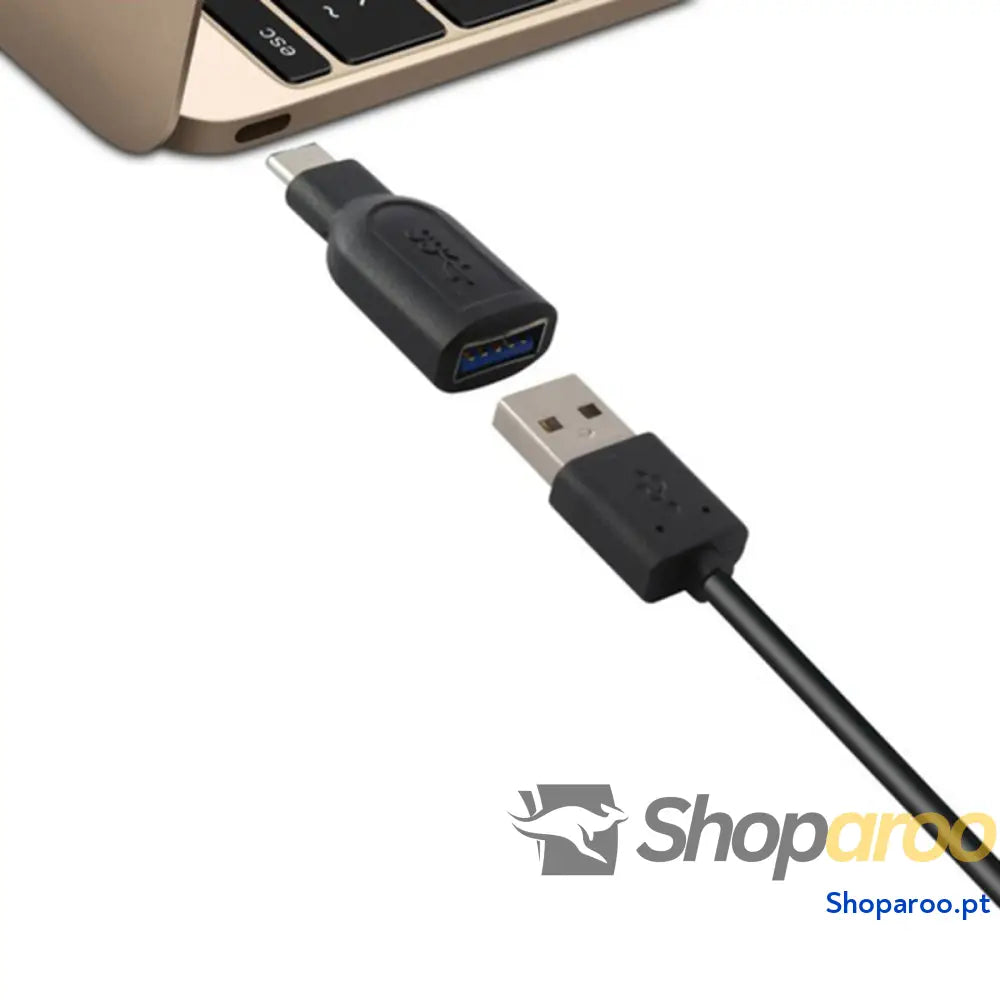 Adaptador USB 3.0 para USB-C 3.1 Preto