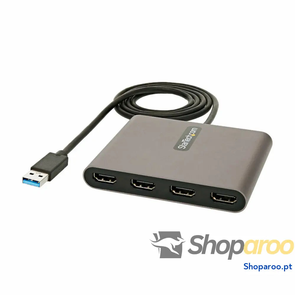 Adaptador USB 3.0 para HDMI Startech USB32HD4 Preto Cinzento Multicolor 1 m