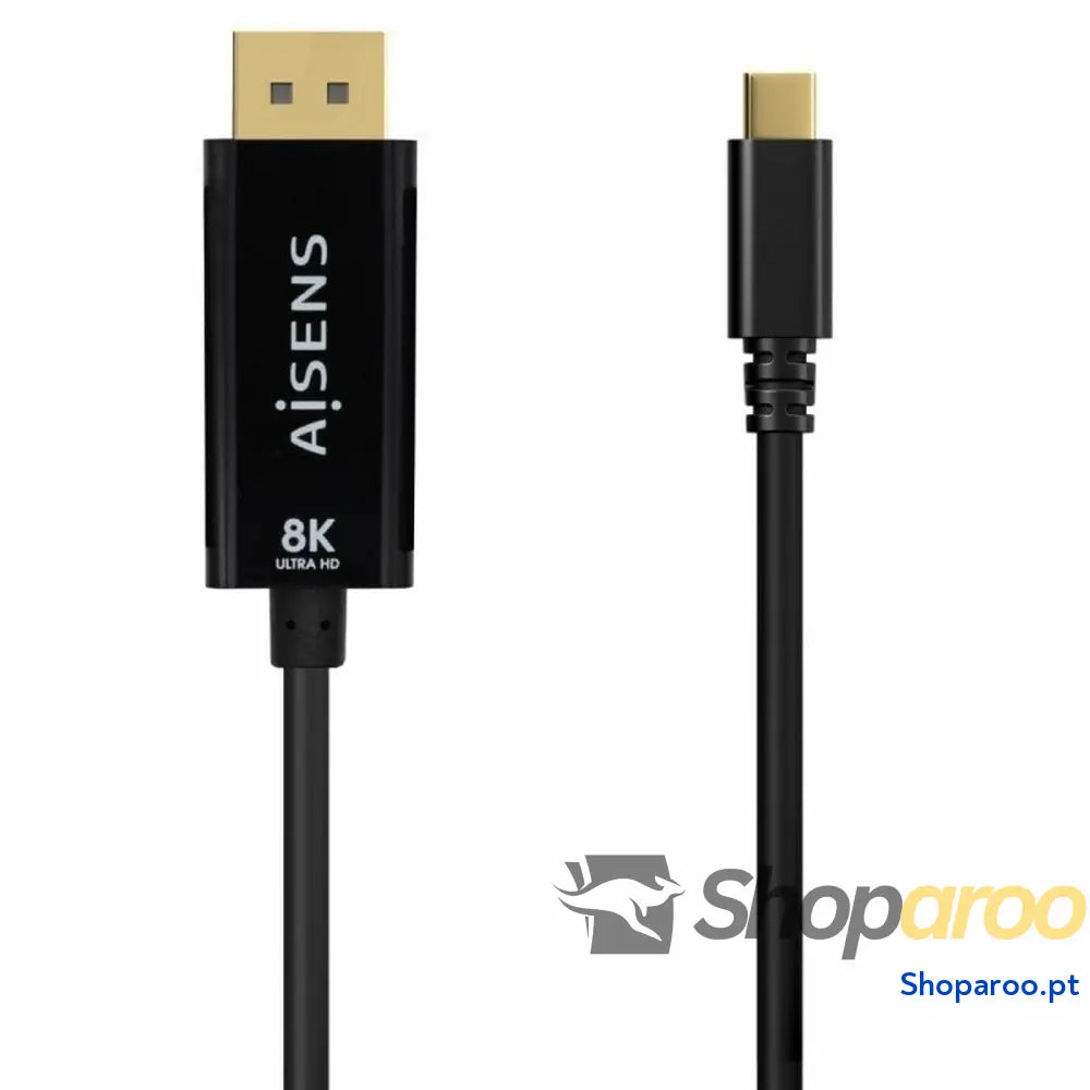 Adaptador USB-C para DisplayPort Aisens A109-0688 Preto 80 cm