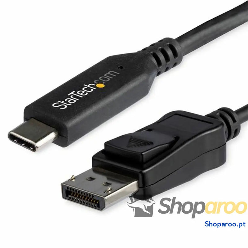 Adaptador USB C para DisplayPort Startech CDP2DP146B 1,8 m Preto
