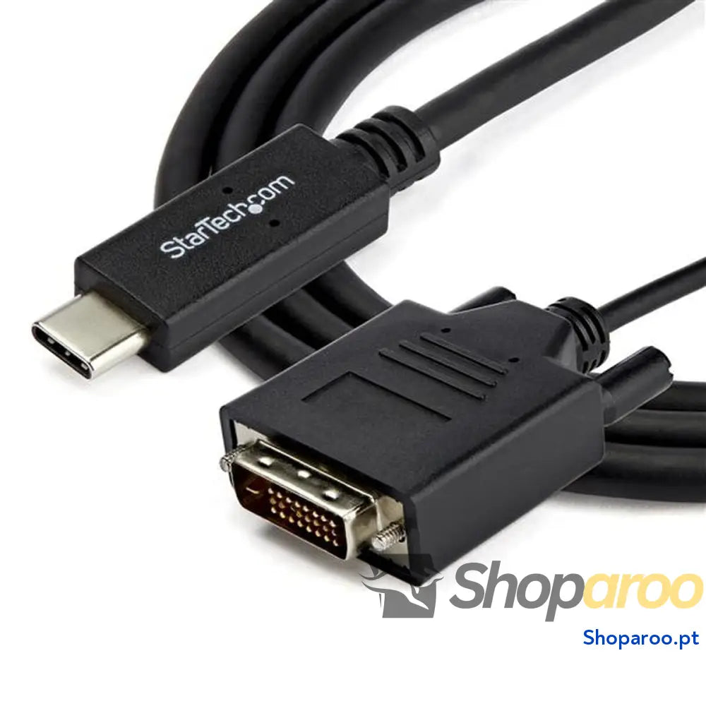 Adaptador USB C para DVI Startech CDP2DVIMM2MB Preto
