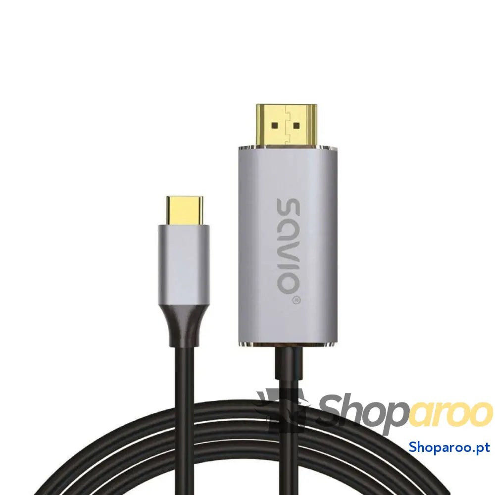 Adaptador USB C para HDMI Savio CL-171 Prateado 2 m