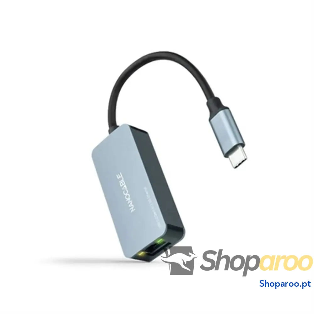Adaptador USB-C para Rede RJ45 NANOCABLE 10.03.0410 Cinzento