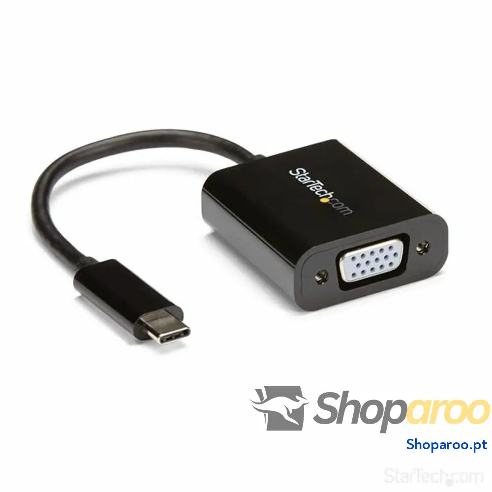 Adaptador USB C para VGA Startech CDP2VGA              Preto