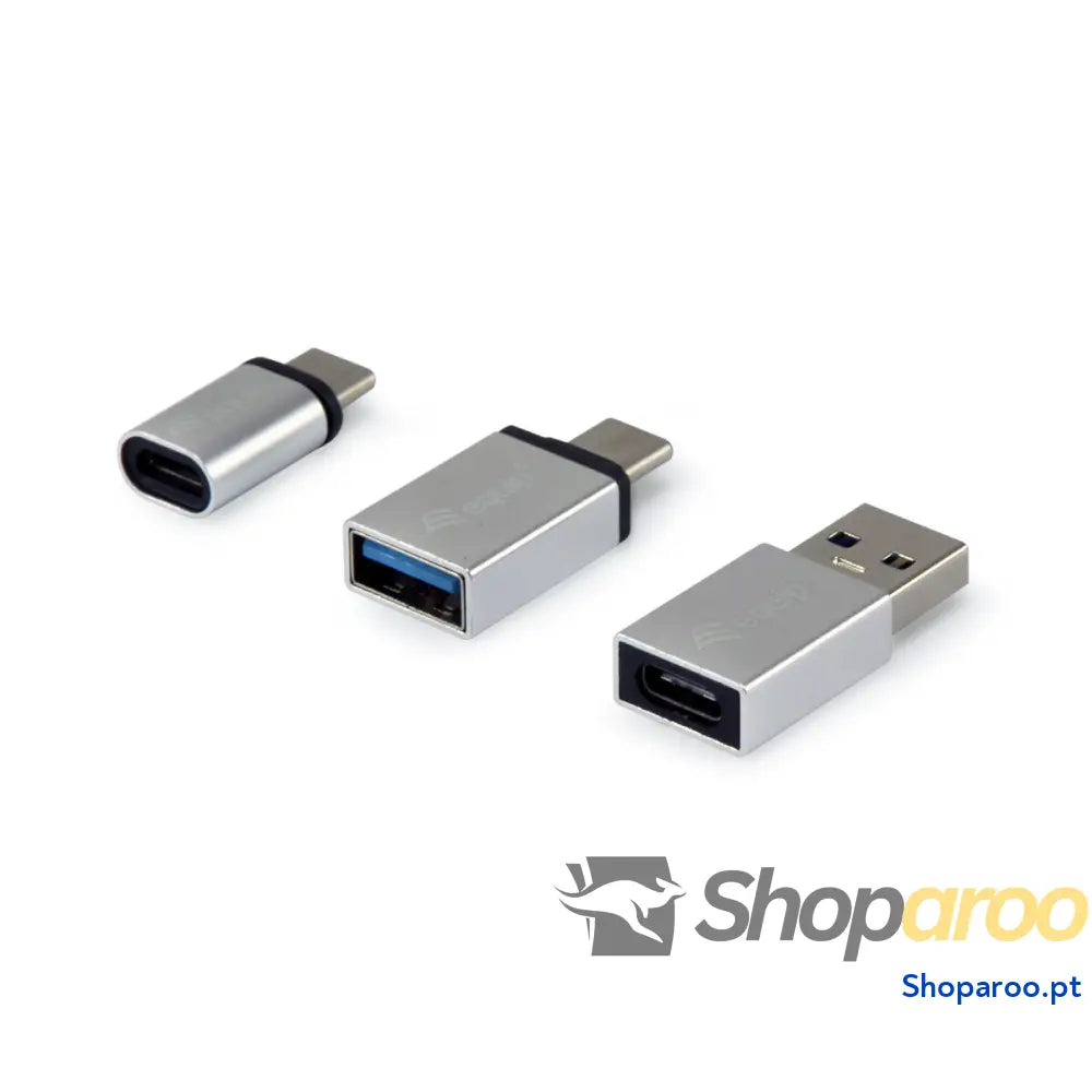 Adaptador USB Equip 133475 Prateado (3 Unidades)