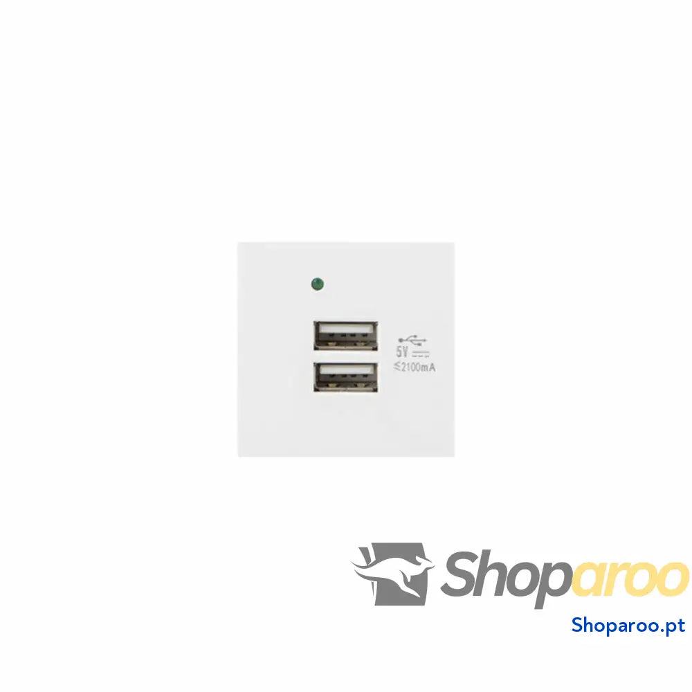 Adaptador USB Lanberg AC-4545-2XUSB2.1-W
