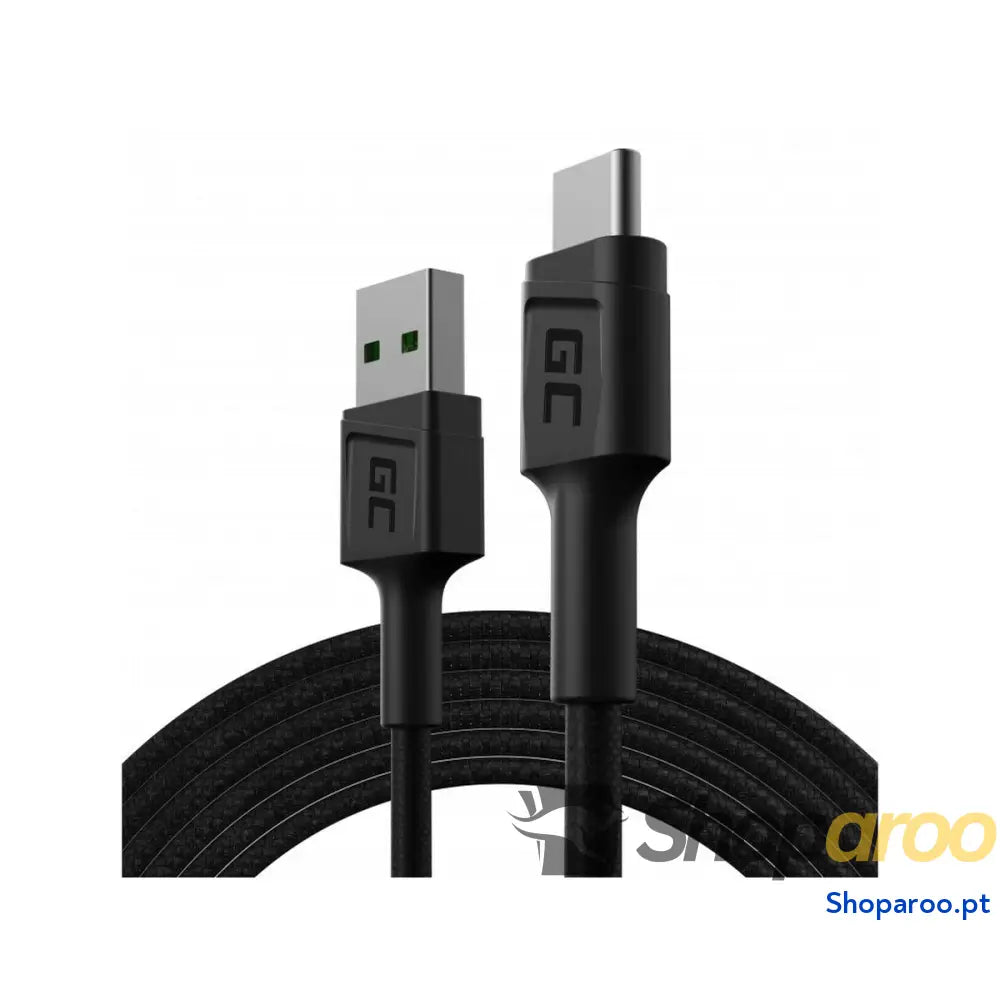 Adaptador USB para USB-C Green Cell KABGC19 Preto 2 m