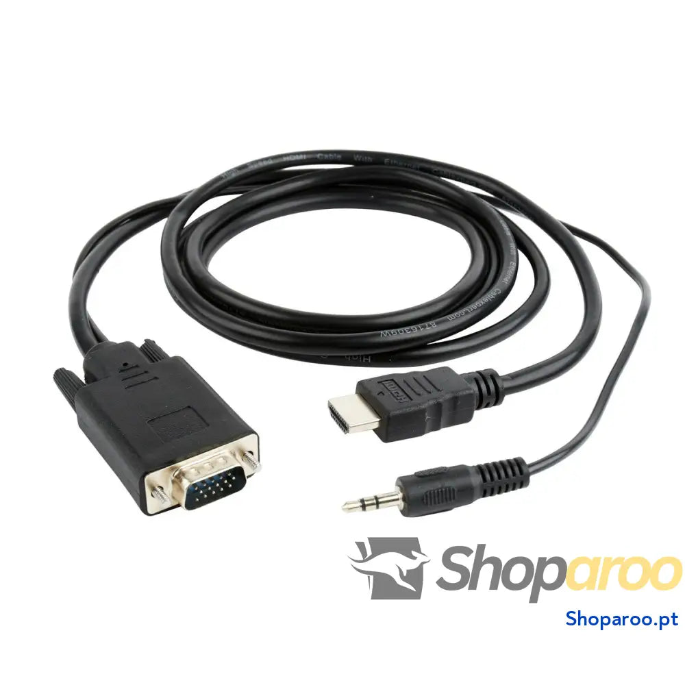 Adaptador VGA para HDMI com Áudio GEMBIRD A-HDMI-VGA-03-10 Preto 3 m