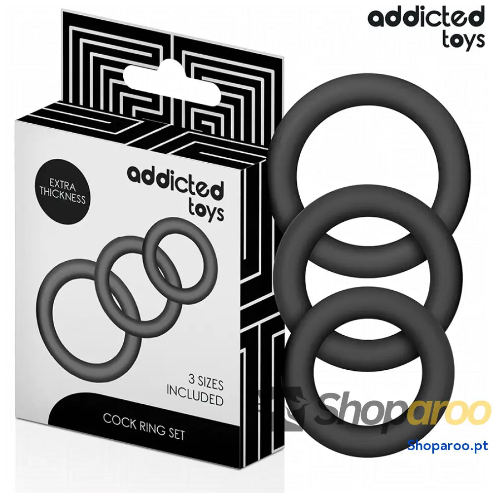 ADDICTED TOYS - CONJUNTO DE ANÉIS DE SILICONE MODELO 1