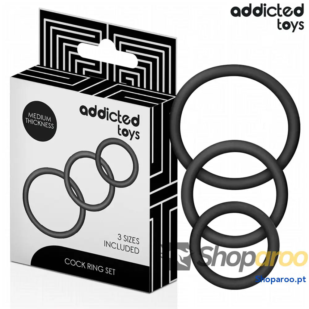ADDICTED TOYS - CONJUNTO DE ANÉIS DE SILICONE MODELO 2