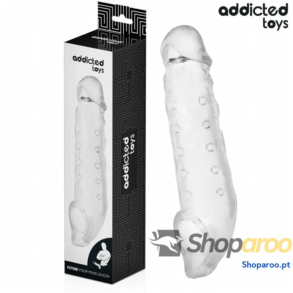 ADDICTED TOYS - EXTENSÃO DE PÊNIS TRANSPARENTE TAMANHO S 23 CM
