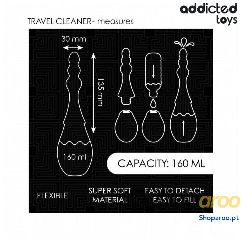Addicted Toys Limpador de Viagem Modelo 4 Compacto e Eficaz