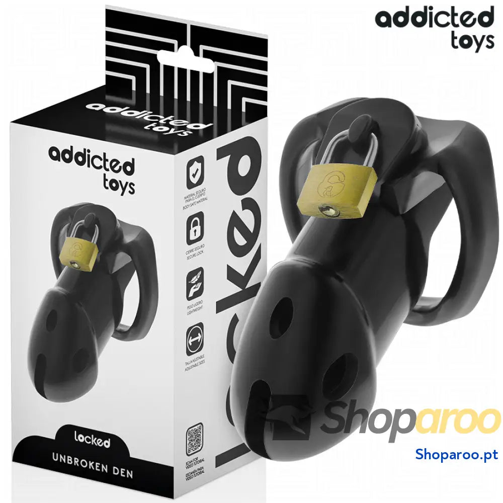 ADDICTED TOYS LOCKED - GAIOLA DE PÊNIS DEN INQUEBRÁVEL 9,8 CM