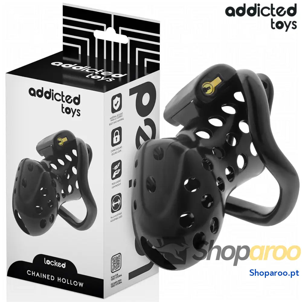 ADDICTED TOYS LOCKED - GAIOLA DE PÊNIS OCO COM CORRENTE 10,5 CM
