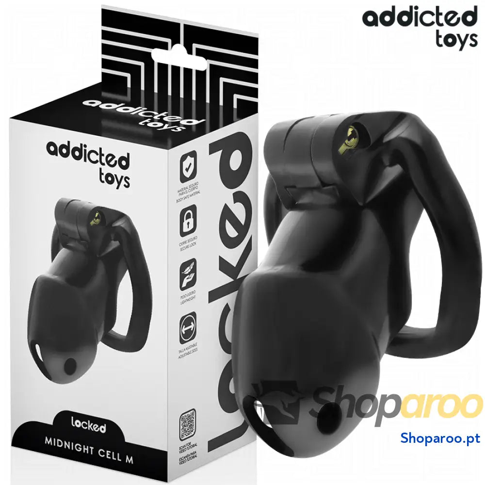 ADDICTED TOYS LOCKED - GAIOLA PARA PÊNIS CELL MINDNIGHT 4.2 CM TAMANHO M