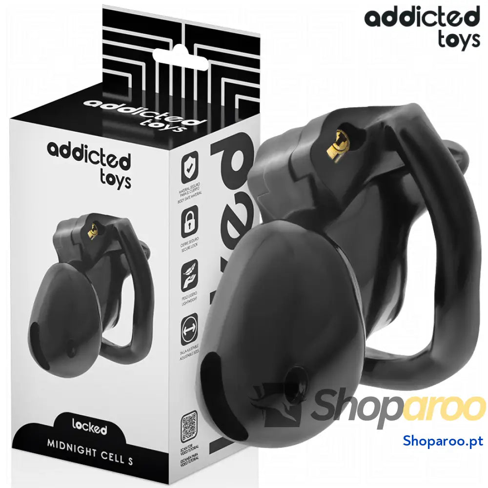 ADDICTED TOYS LOCKED - GAIOLA PARA PÊNIS CELL MINDNIGHT TAMANHO S 4.8 CM