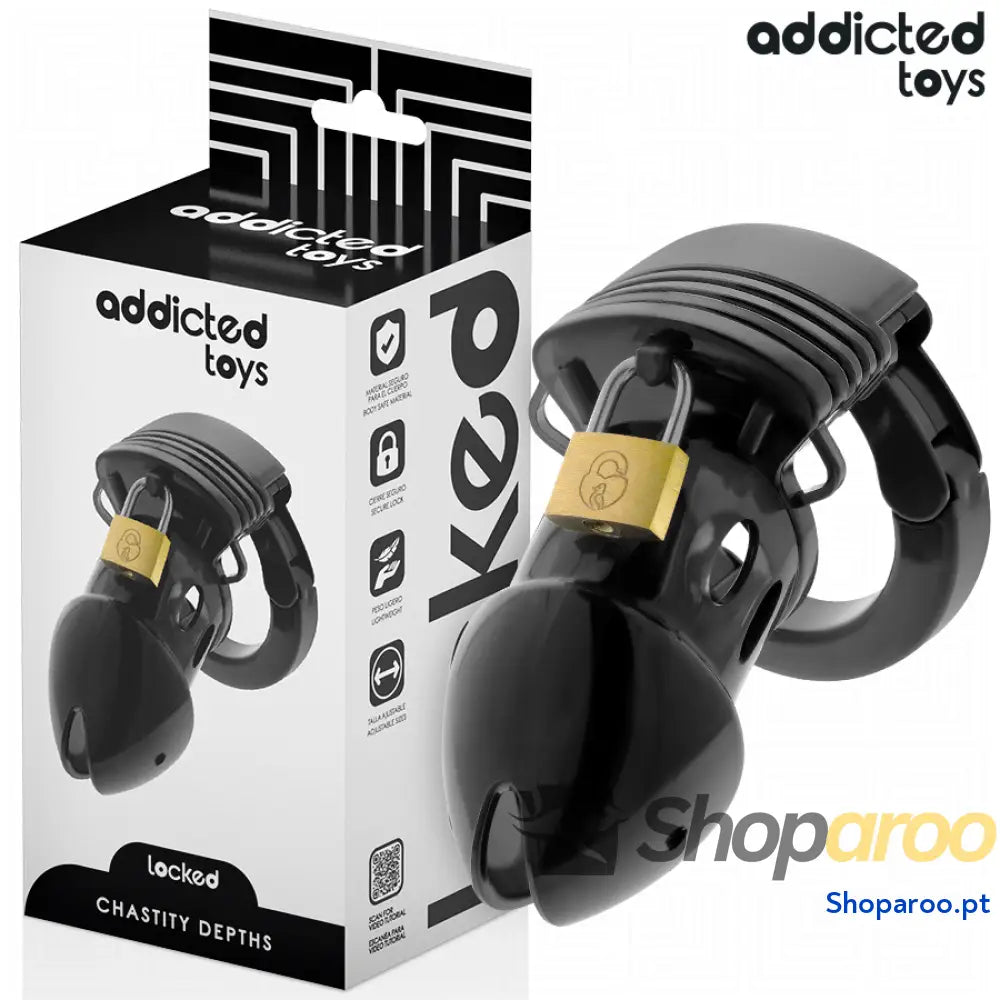 ADDICTED TOYS LOCKED - GAIOLA PARA PÊNIS CHASTITY DEPHHS 7,5 CM