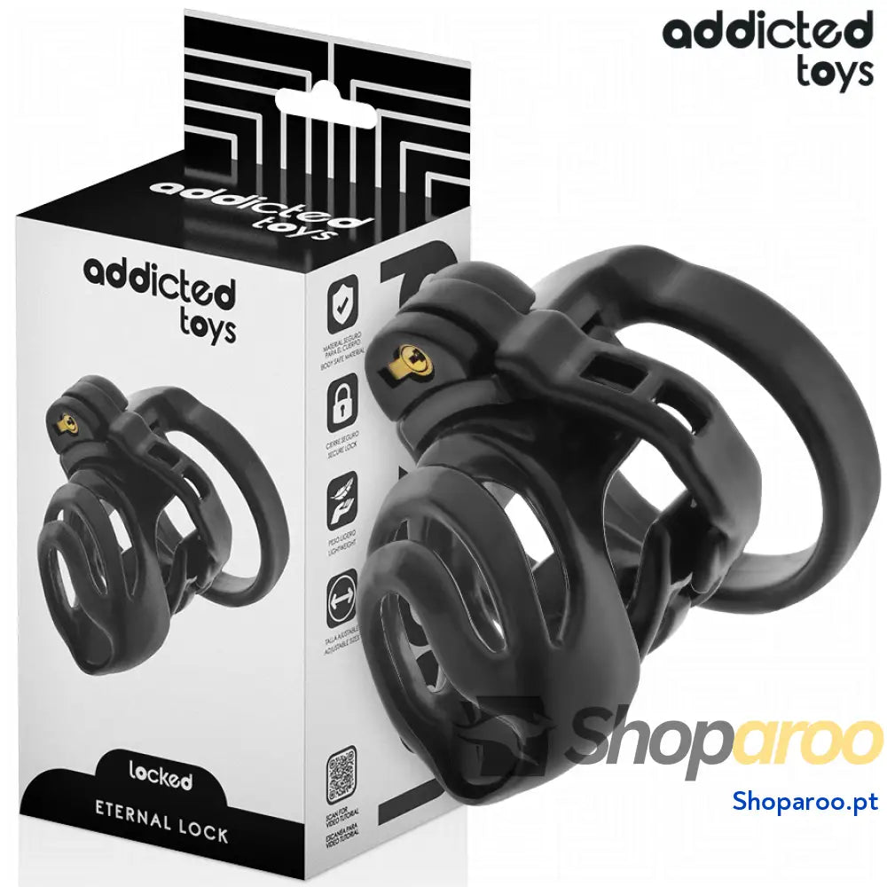 ADDICTED TOYS LOCKED - GAIOLA PARA PÊNIS COM TRAVA ETERNA 9 CM