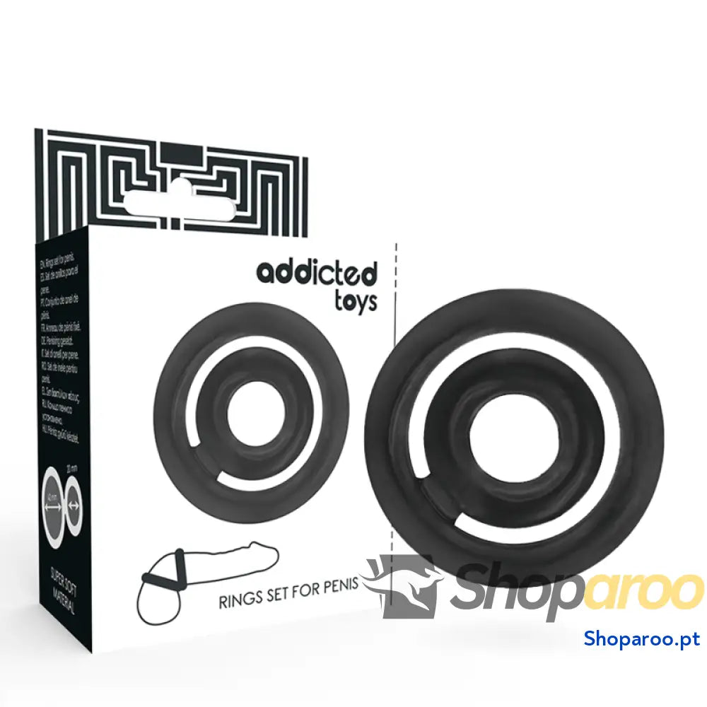 ADDICTED TOYS - POTENZ- C-RING PÊNIS PRETO