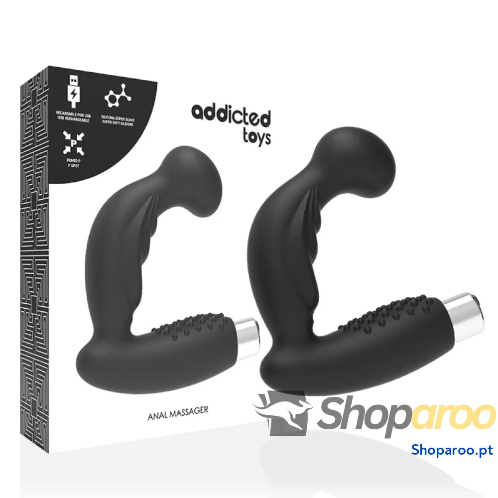 ADDICTED TOYS VIBRADOR PROSTTICO RECARREGVEL MODELO 3 PRETO