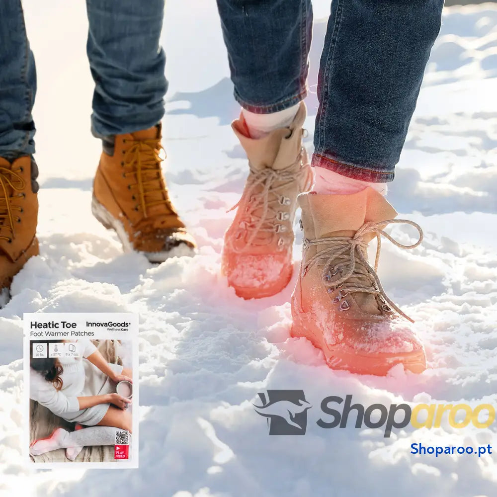 Adesivos Aquecedores de Pés Heatic Toe InnovaGoods 10 Unidades