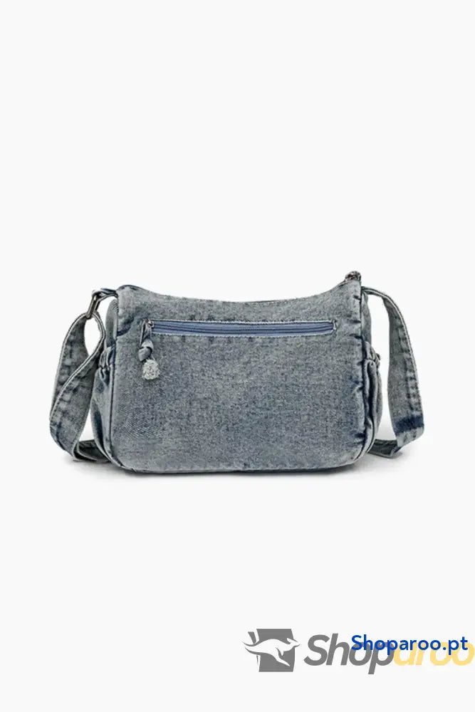 Adjustable Strap Denim Crossbody Bag
