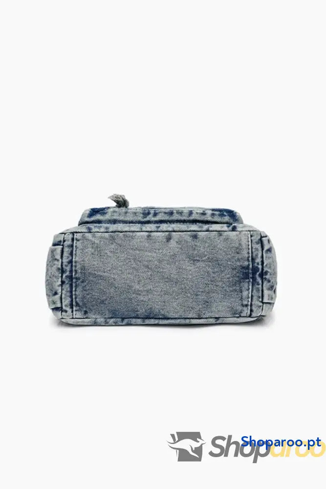 Adjustable Strap Denim Crossbody Bag