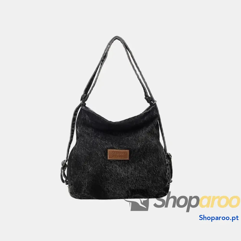 Adjustable Strap Denim Shoulder Bag