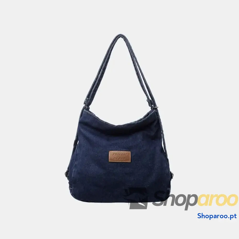 Adjustable Strap Denim Shoulder Bag