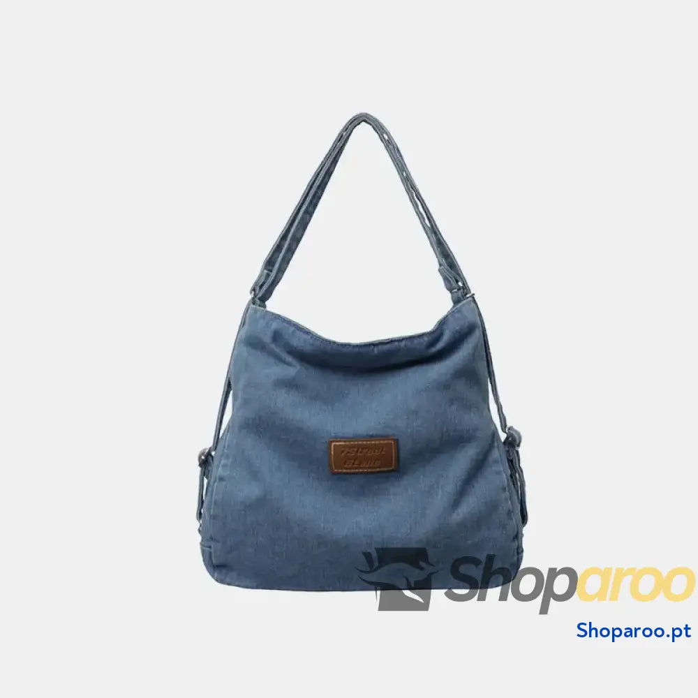 Adjustable Strap Denim Shoulder Bag