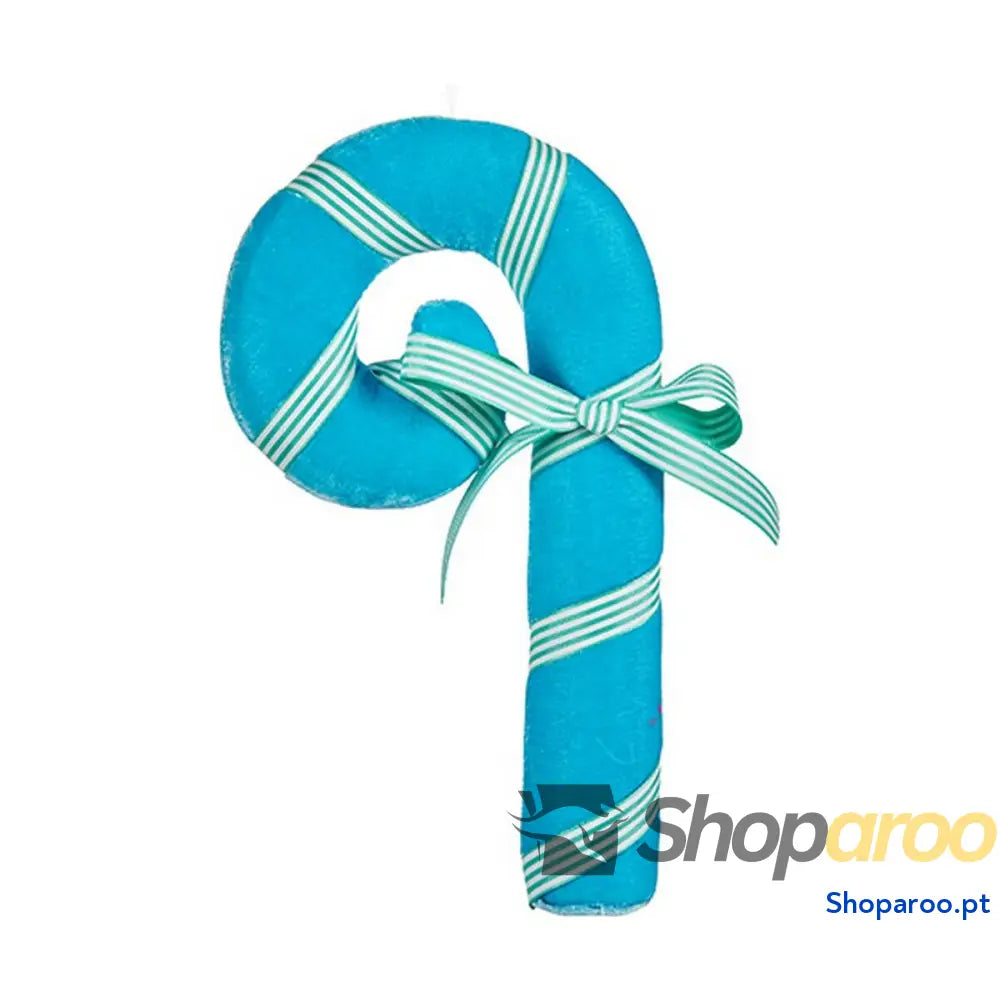 Adorno Natalício Bastão 15 x 4 27 cm Azul