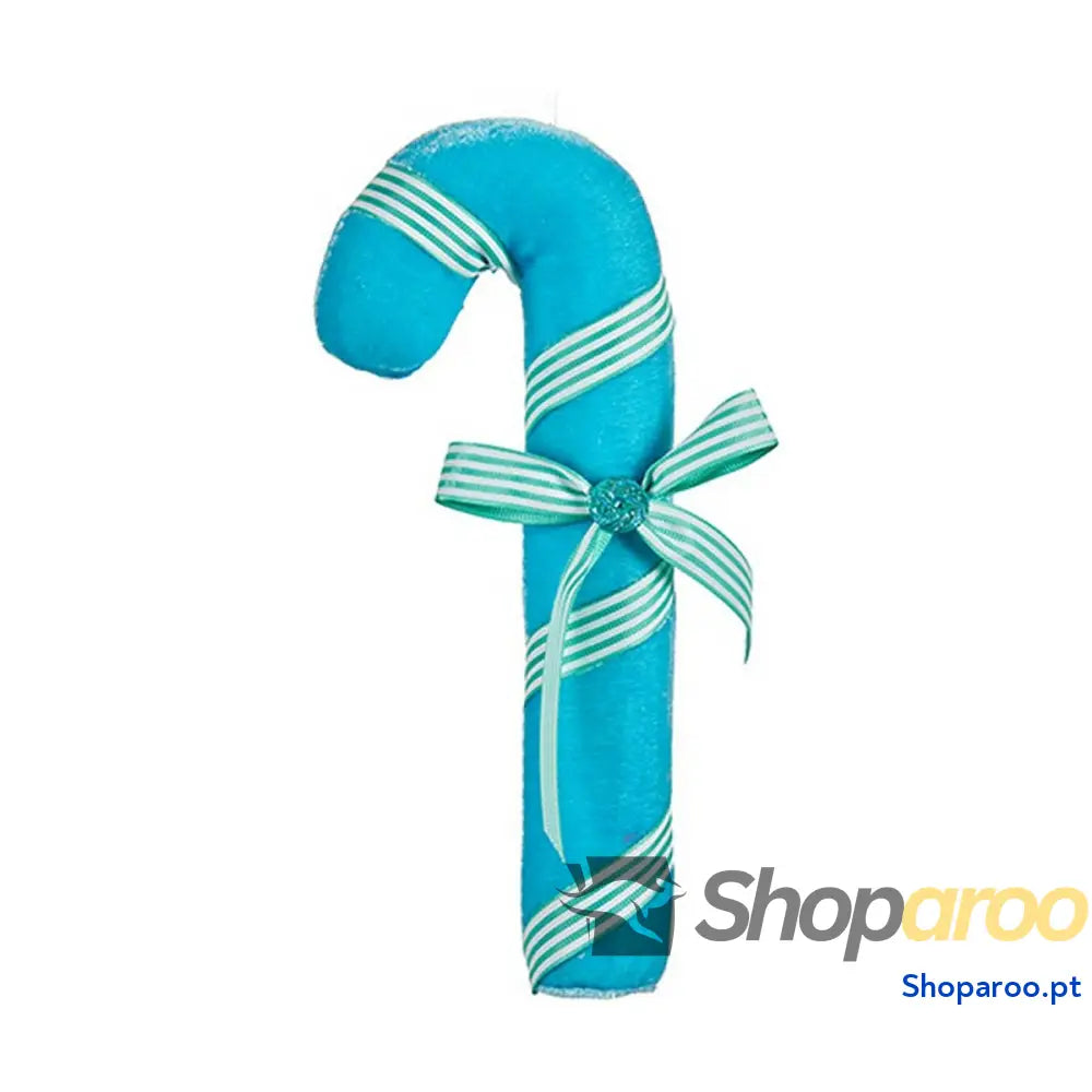 Adorno Natalício Bastão 9 x 4 23 cm Azul