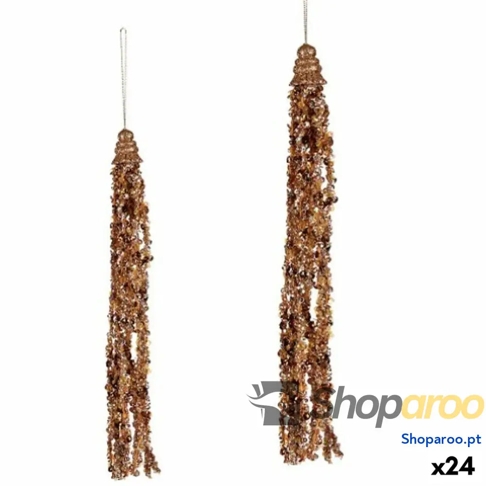 Adorno Natalício Colar Grinaldas Dourado 3,5 x 2,5 35 cm (24 Unidades)