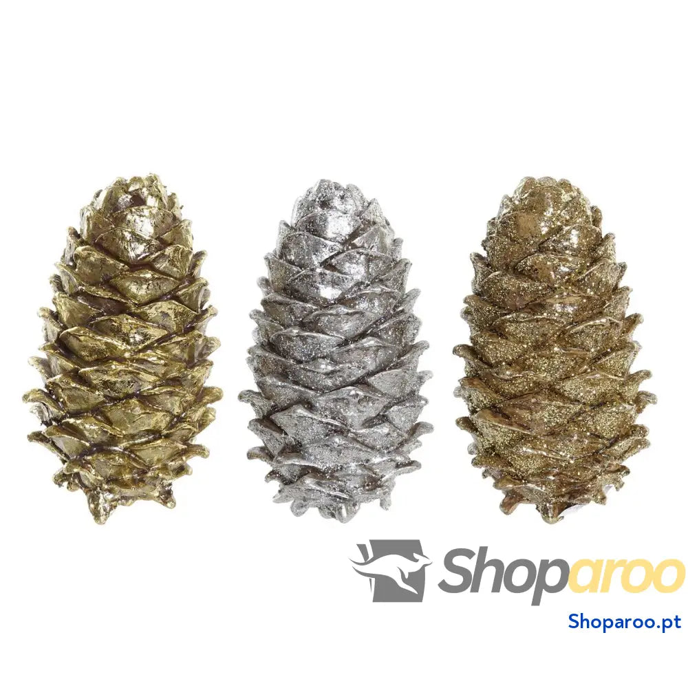 Adorno Natalício DKD Home Decor Abacaxi Resina (13 x 7,5 cm) (3) (3 Unidades)