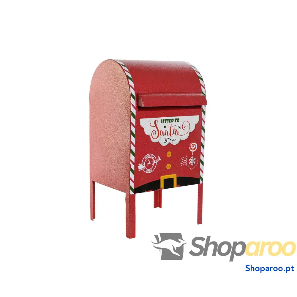 Adorno Natalício DKD Home Decor Amarelo Branco Preto Vermelho Caixa de correio 28,5 x 26,5 52 cm