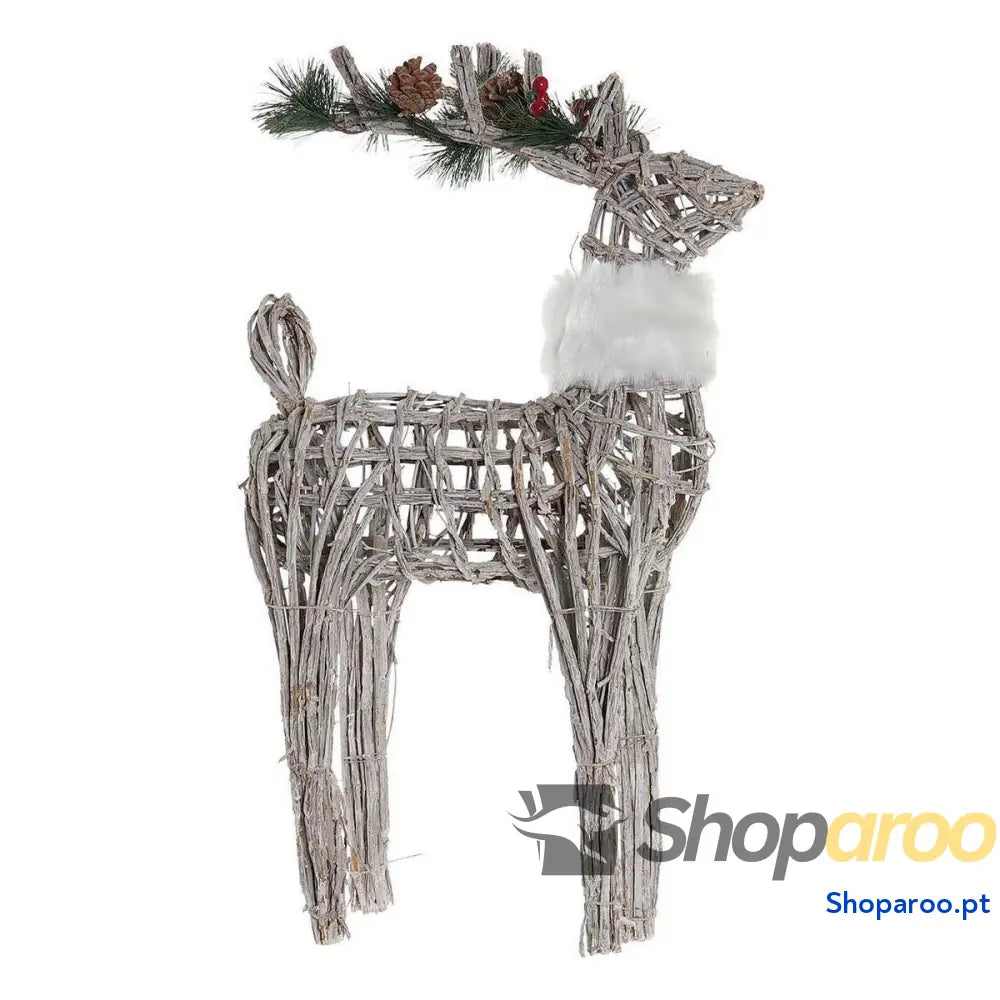 Adorno Natalício DKD Home Decor Branco Rena 33 x 14 60 cm