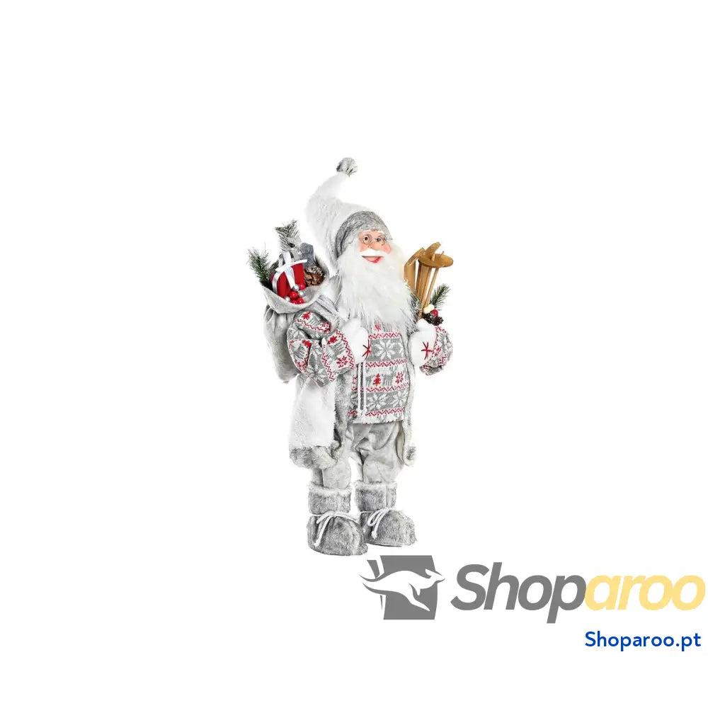 Adorno Natalício DKD Home Decor Branco Vermelho Cinzento Pai Natal 32 x 20 64 cm
