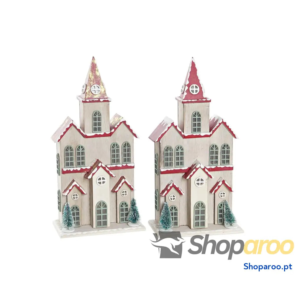 Adorno Natalício DKD Home Decor Casa MDF (13 x 8 28 cm) (2 Unidades)