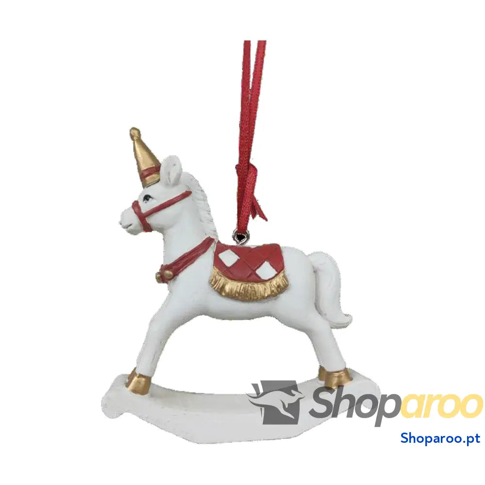 Adorno Natalício DKD Home Decor Cavalo Resina (14 x 3,5 14 cm) (2 Unidades)