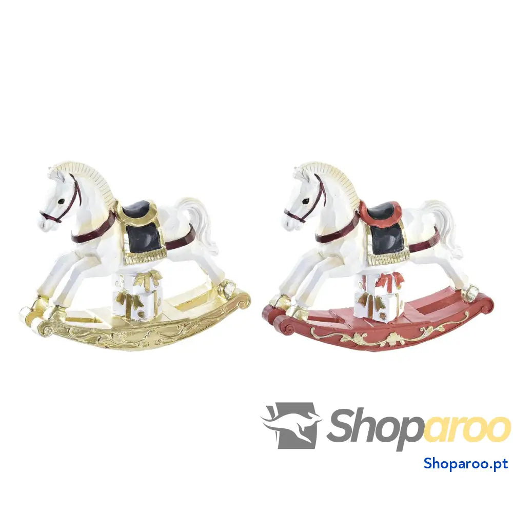 Adorno Natalício DKD Home Decor Cavalo Resina (14 x 4 11 cm) (2 Unidades)
